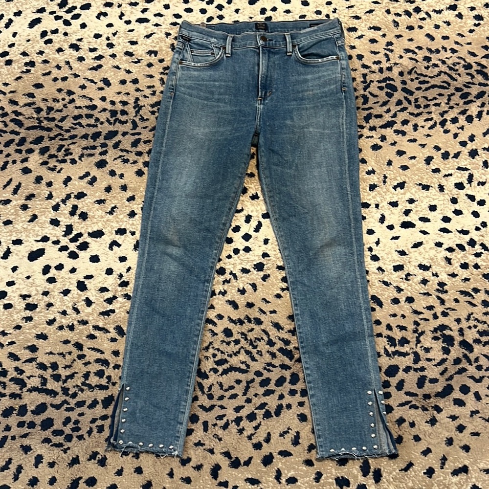 Citizens of Humanity “Rocket high rise skinny” Studded Split Hem
